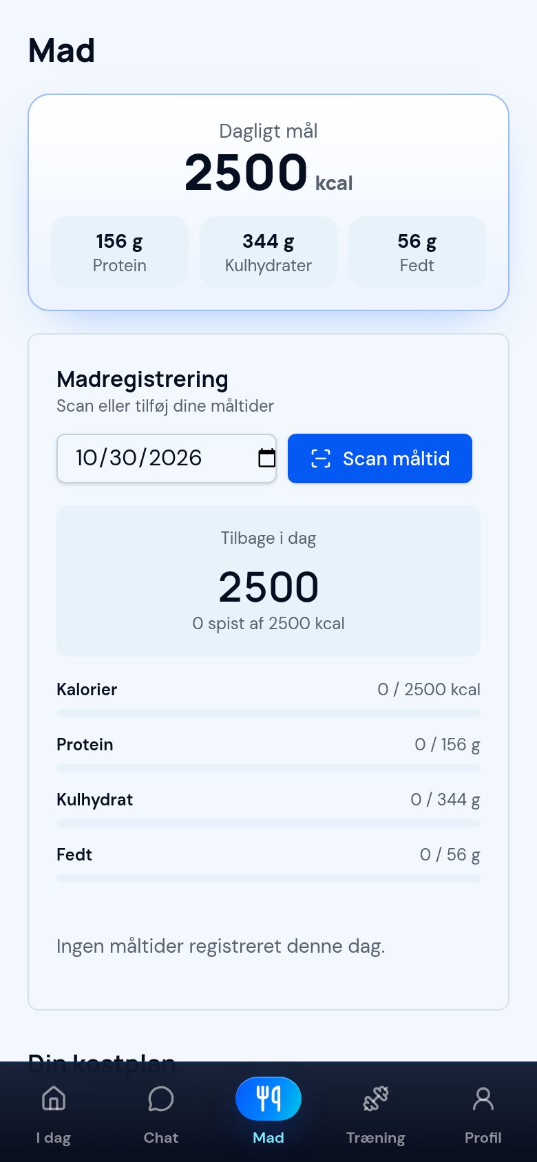 Kostplan i lommen
